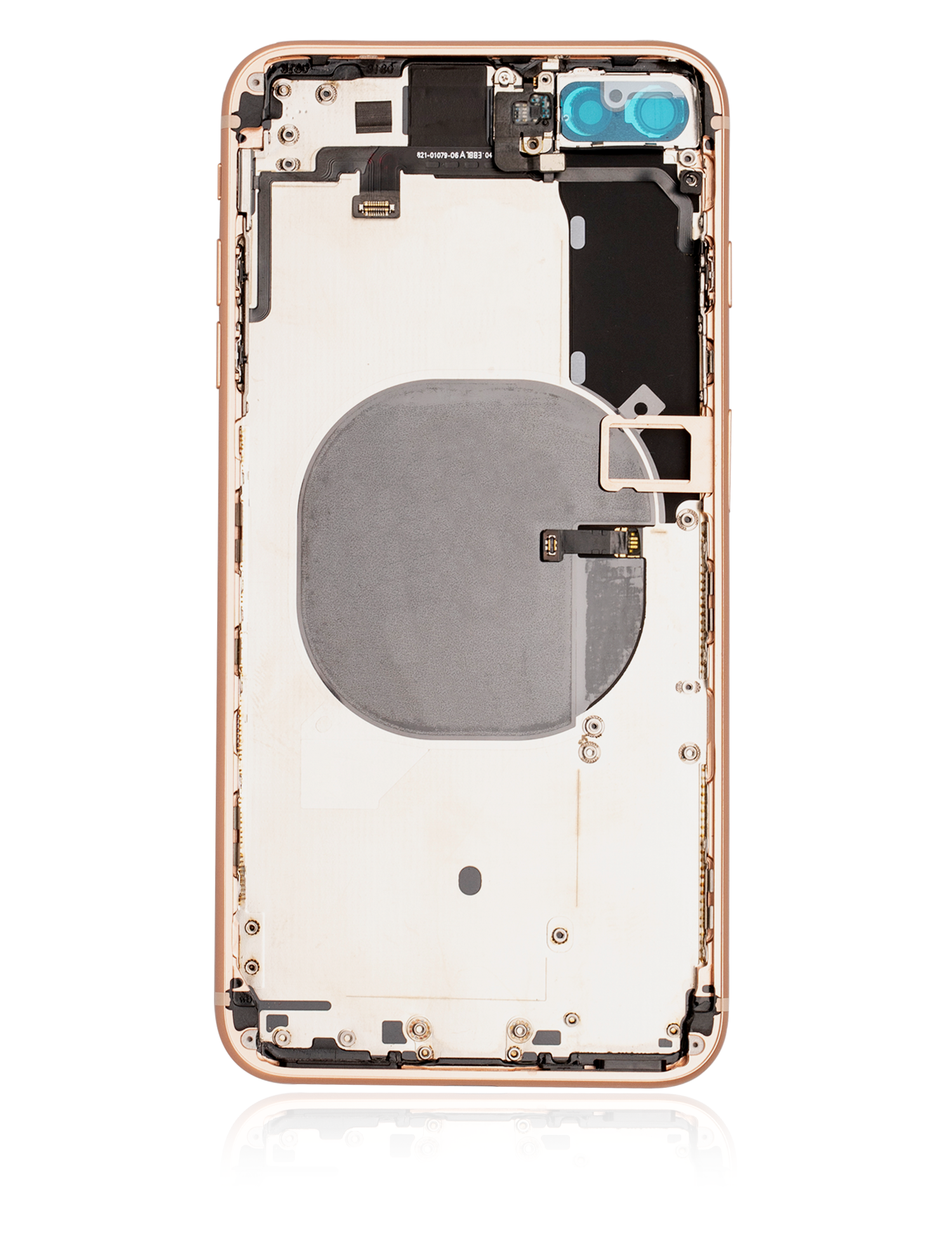 Rückgehäuse mit Kleinteilen vormontiert für iPhone 8 Plus (ausgebautes Originalteil: Grade C) (Gold) – Bild 3