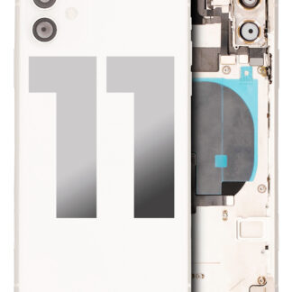 Rückgehäuse mit Kleinteilen vormontiert für iPhone 11 (ausgebautes Originalteil: Grade B) (White (Weiß))