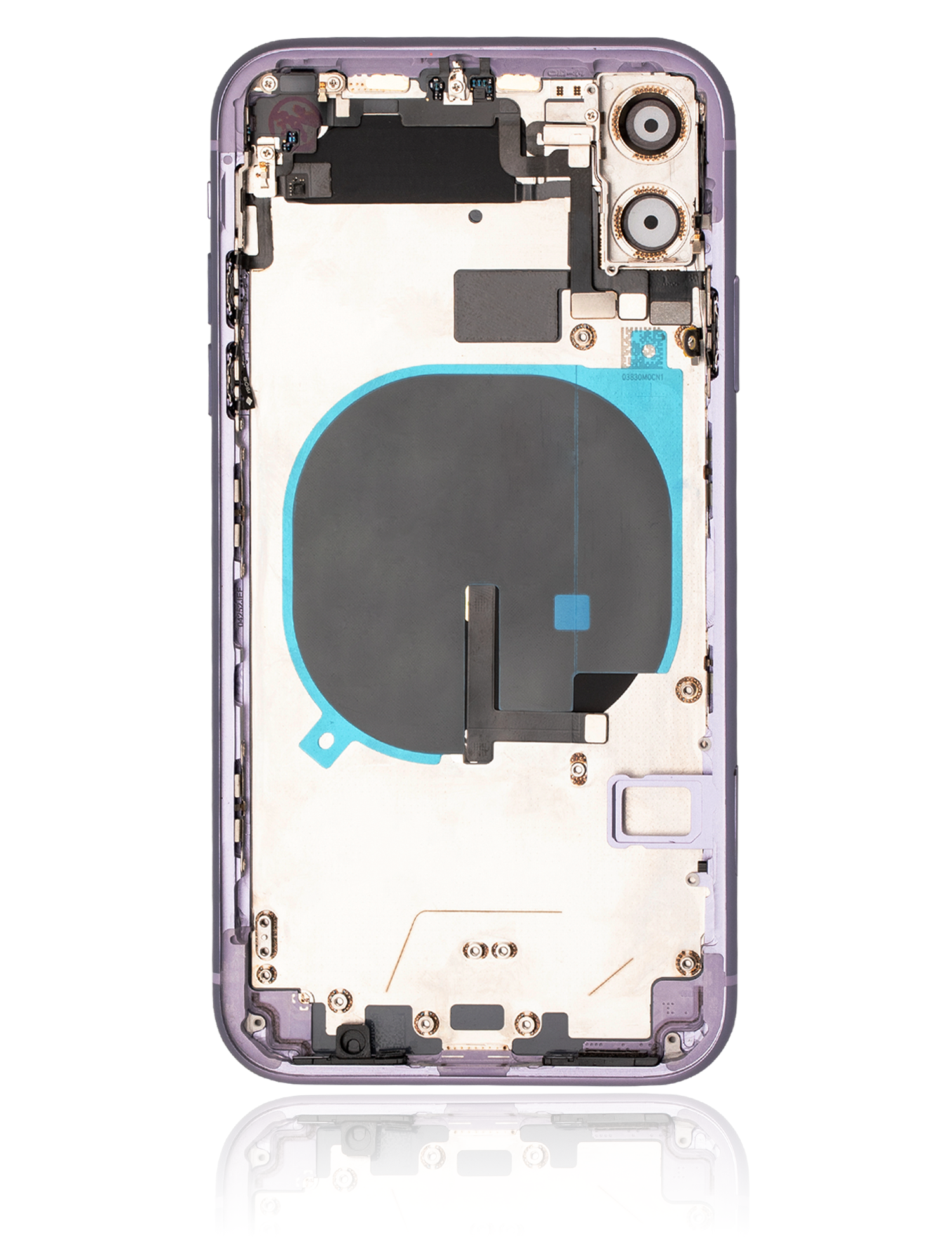 Rückgehäuse mit Kleinteilen vormontiert für iPhone 11 (ausgebautes Originalteil: Grade C) (Purple (Violett)) – Bild 3