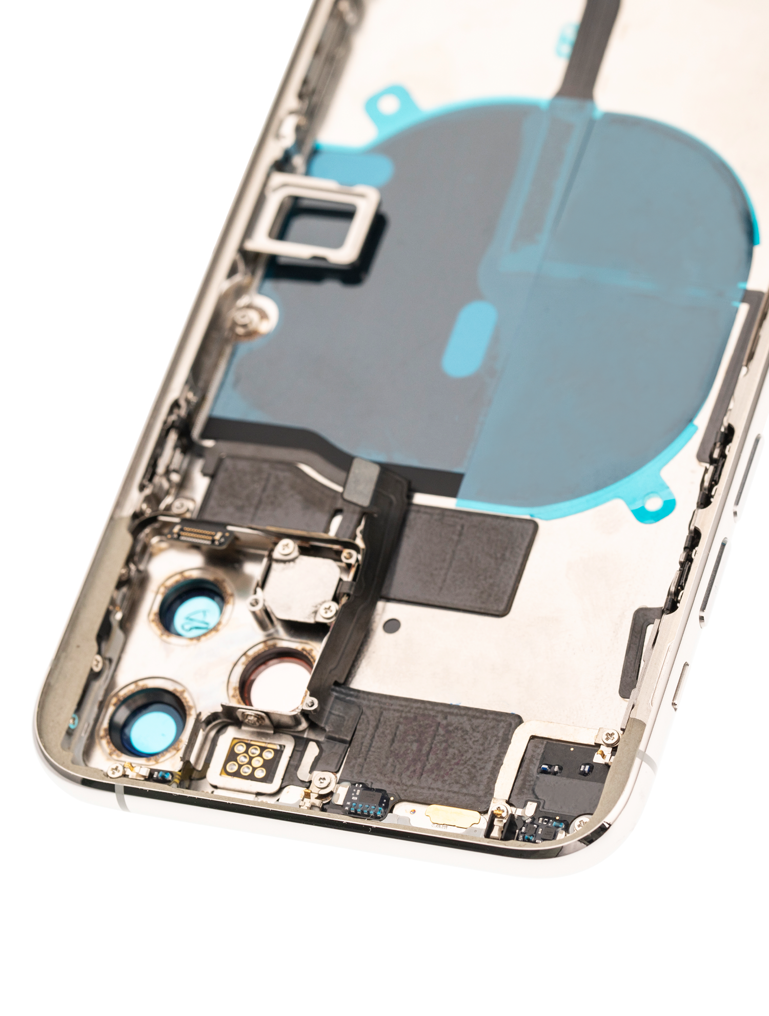 Rückgehäuse mit Kleinteilen vormontiert für iPhone 11 Pro (ausgebautes Originalteil: Grade B) (Silver (Silber)) – Bild 4