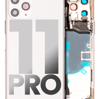 Rückgehäuse mit Kleinteilen vormontiert für iPhone 11 Pro (ausgebautes Originalteil: Grade B) (Silver (Silber))