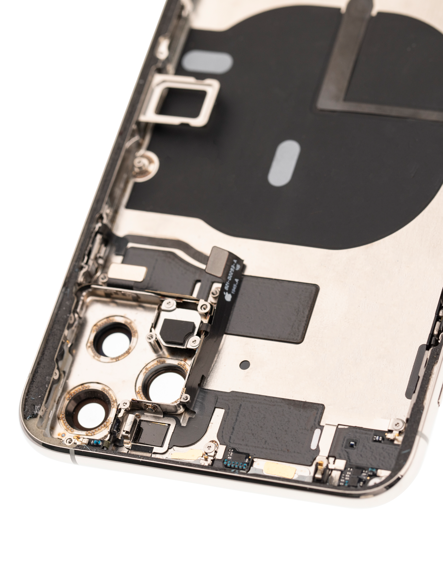 Rückgehäuse mit Kleinteilen vormontiert für iPhone 11 Pro Max (ausgebautes Originalteil: Grade B) (Silver (Silber)) – Bild 4