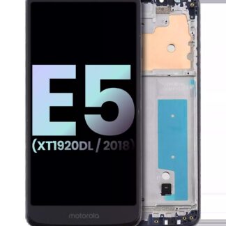LCD Display mit Rahmen für Motorola Moto E5 (XT1920DL / 2018) (Original) (Flash Gray)