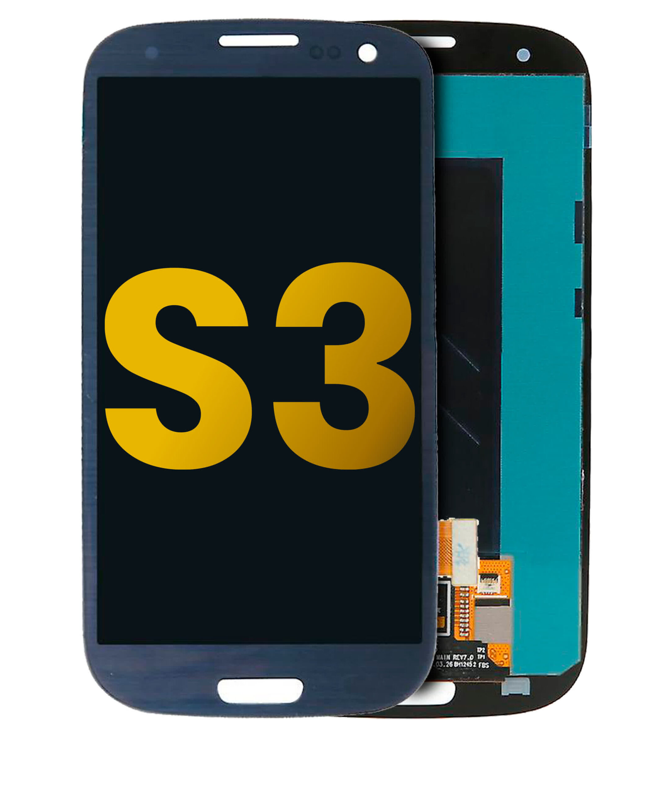 LCD Display ohne Rahmen für Samsung Galaxy S3 (professionell aufgearbeitet) (Blue (Blau))