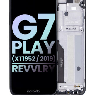 LCD Display mit Rahmen für Motorola Moto G7 Play (XT1952 / 2019) / T-Mobile Revvlry (Original) (Deep Indigo)