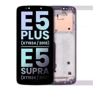 LCD Display mit Rahmen für Motorola Moto E5 Plus (XT1924 / 2018) / E5 Supra (XT1924 / 2018) (159MM) (US-Version) (Original) (Black (Schwarz))