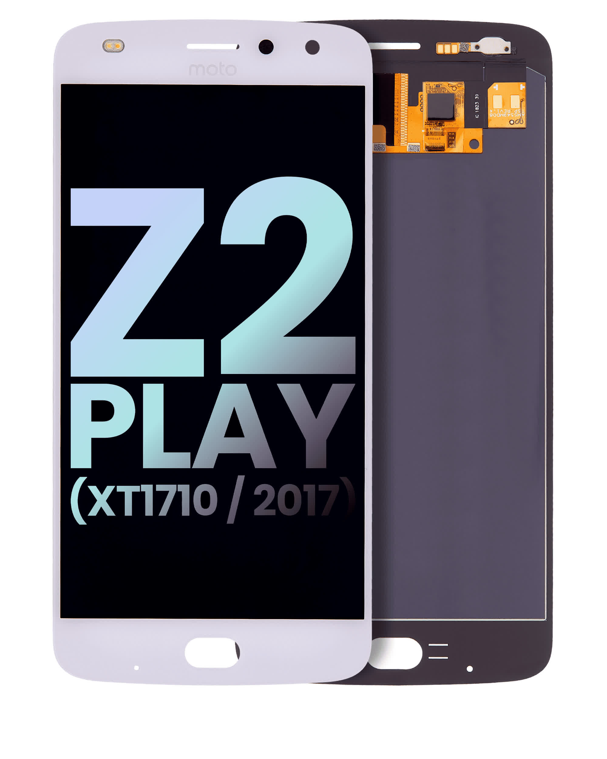 LCD Display ohne Rahmen für Motorola Moto Z2 Play (XT1710 / 2017) (Original) (White (Weiß))