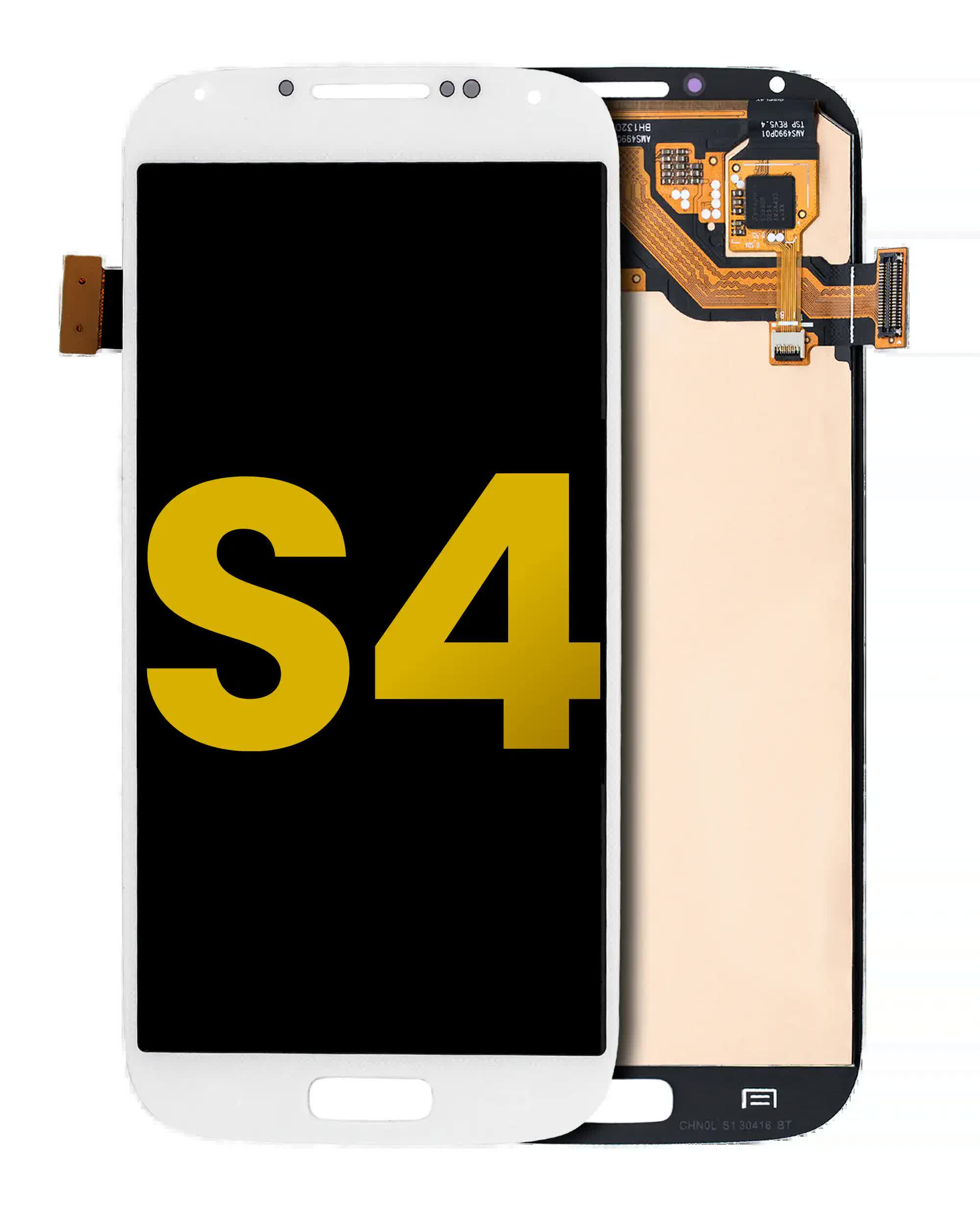 OLED Display ohne Rahmen für Samsung Galaxy S4 (professionell aufgearbeitet) (White (Weiß))
