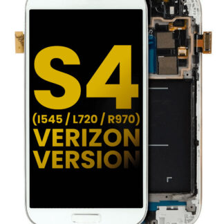 OLED Display mit Rahmen für Samsung Galaxy S4 (I545 / L720 / R970) (Verizon & Sprint) (professionell aufgearbeitet) (White (Weiß))