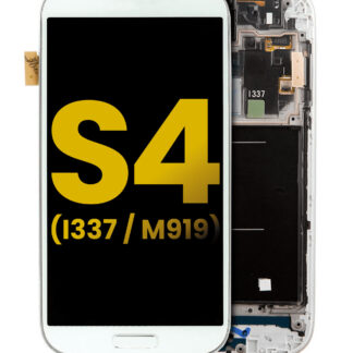 OLED Display mit Rahmen für Samsung Galaxy S4 (I337 / M919) (AT&T & T-Mobile / Straight Talk) (professionell aufgearbeitet) (White (Weiß))