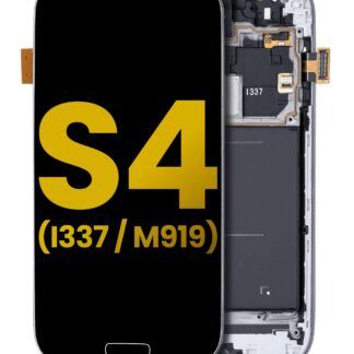 OLED Display mit Rahmen für Samsung Galaxy S4 (I337 / M919) (AT&T & T-Mobile / Straight Talk) (professionell aufgearbeitet) (Black (Schwarz))