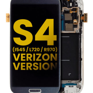 OLED Display mit Rahmen für Samsung Galaxy S4 (i545 / L720 / R970) (Verizon & Sprint) (professionell aufgearbeitet) (Black (Schwarz))