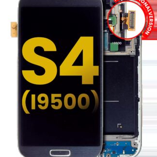 OLED Display mit Rahmen für Samsung Galaxy S4 (i9500) (International Version) (professionell aufgearbeitet) (Black (Schwarz))