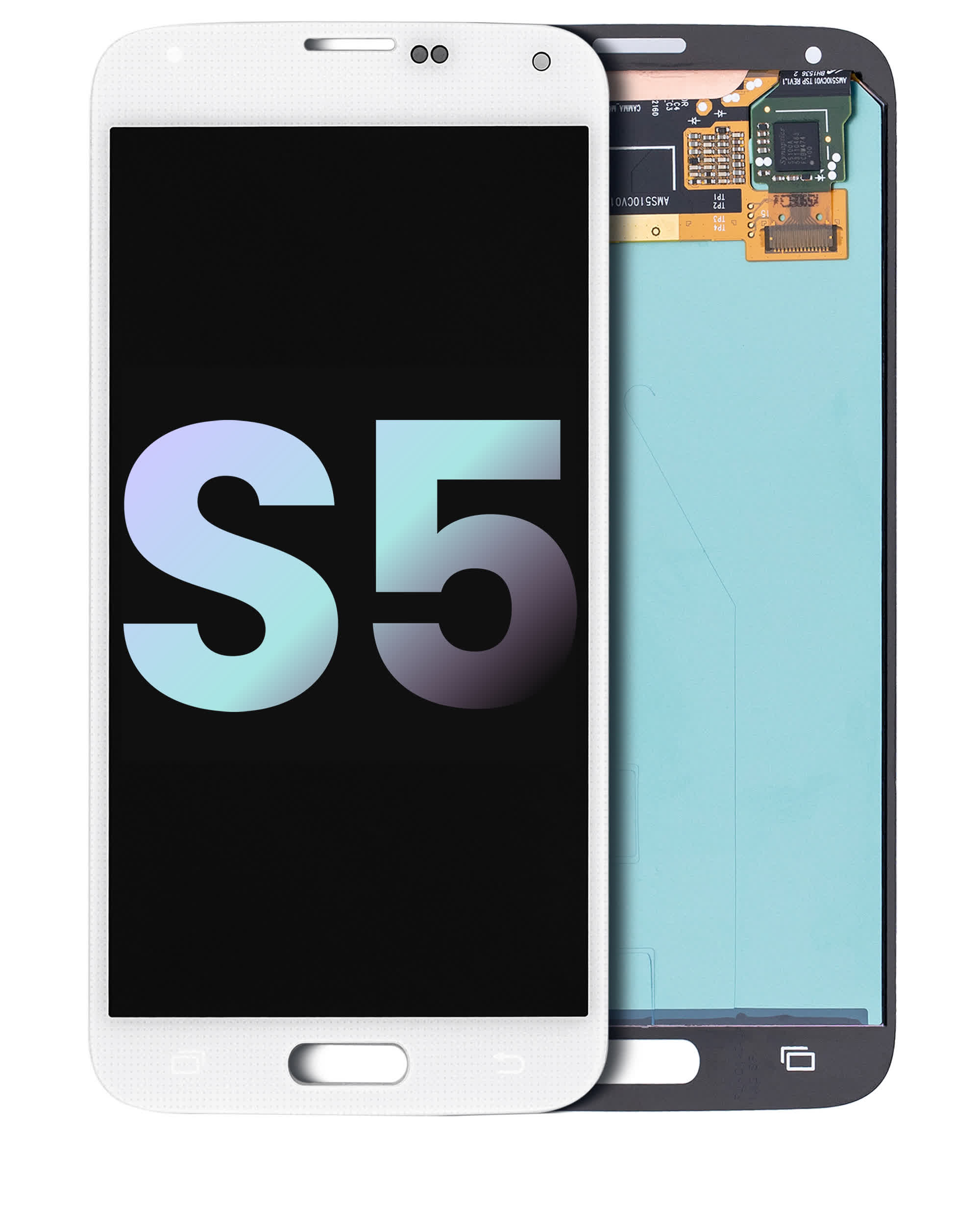 OLED Display ohne Rahmen für Samsung Galaxy S5 (Service Pack) (White (Weiß))