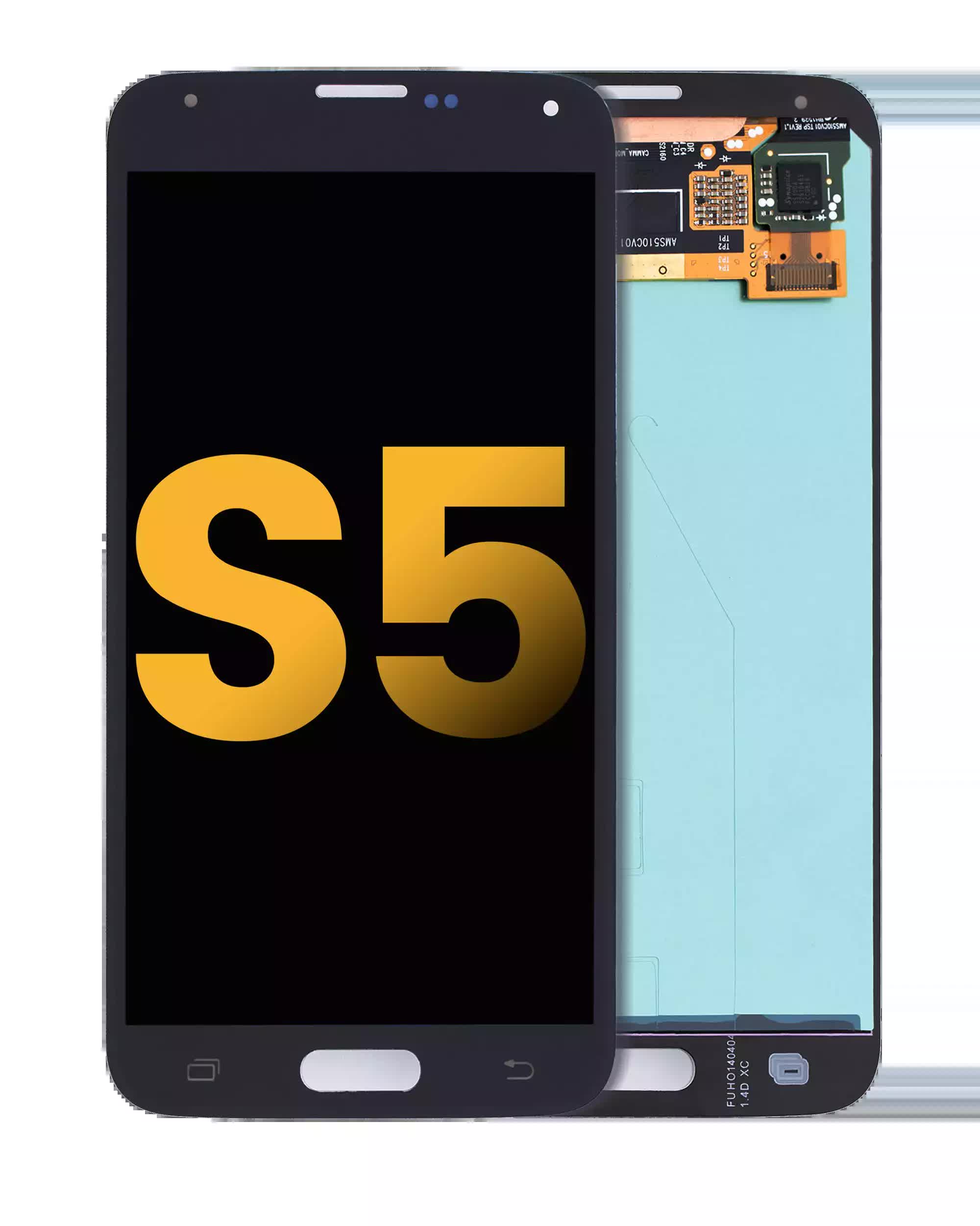 OLED Display ohne Rahmen für Samsung Galaxy S5 (professionell aufgearbeitet) (Black (Schwarz))