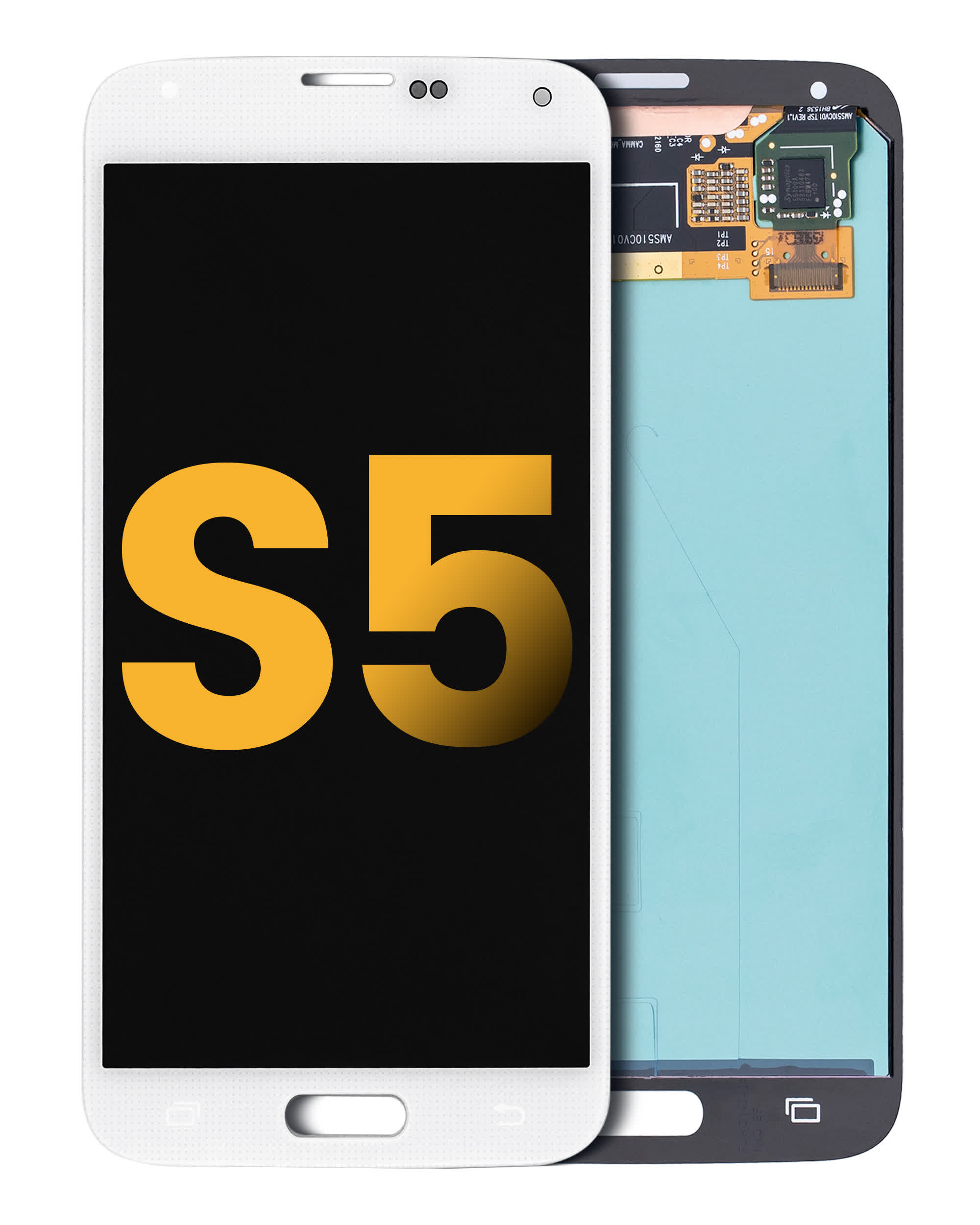OLED Display ohne Rahmen für Samsung Galaxy S5 (professionell aufgearbeitet) (White (Weiß))