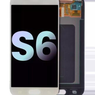 OLED Display ohne Rahmen für Samsung Galaxy S6 (Service Pack) (White Pearl)