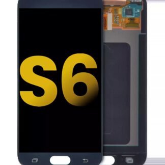 OLED Display ohne Rahmen für Samsung Galaxy S6 (professionell aufgearbeitet) (Black Sapphire (Schwarz))
