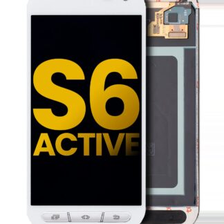 OLED Display ohne Rahmen für Samsung Galaxy S6 Active (professionell aufgearbeitet) (White (Weiß))