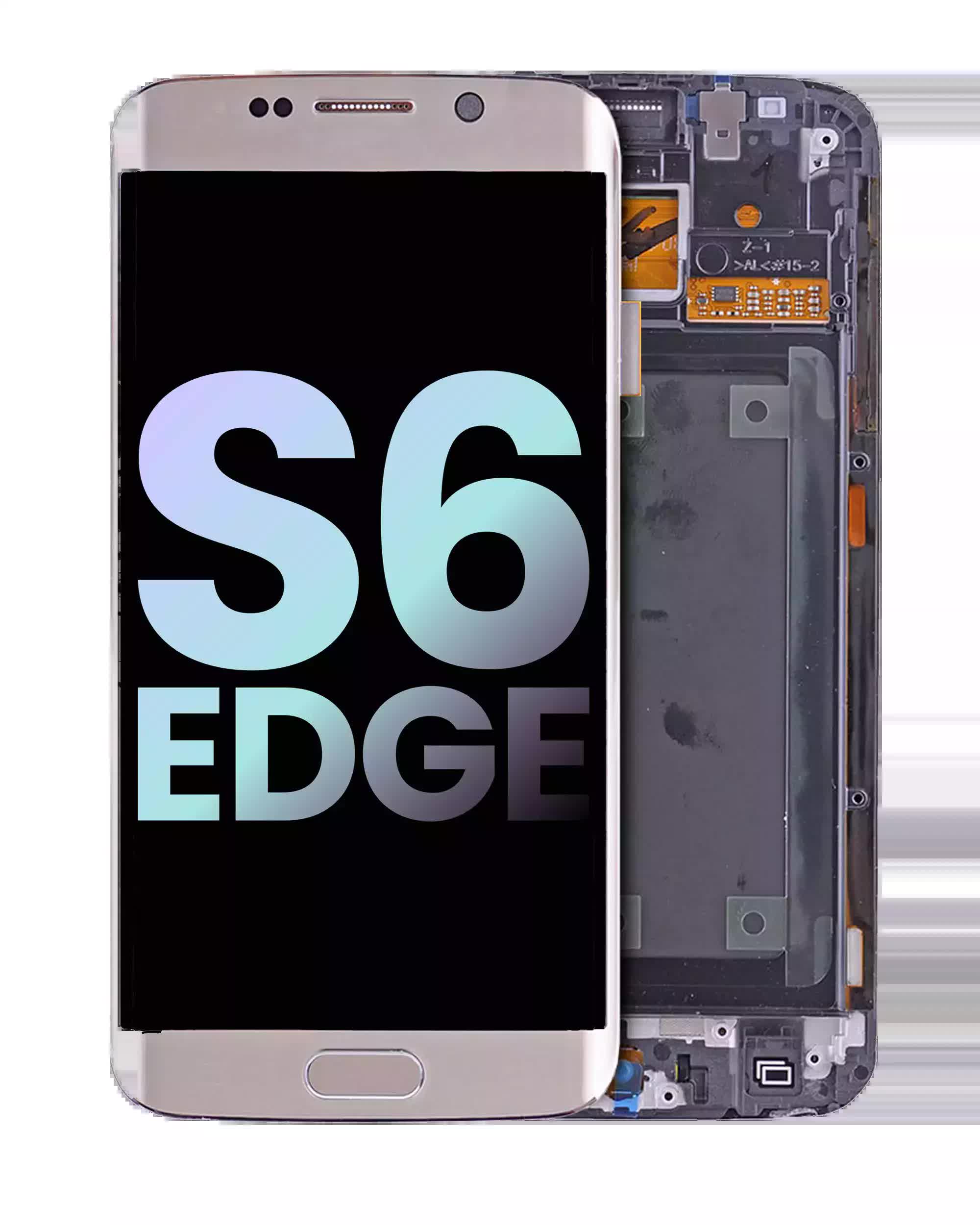 OLED Display mit Rahmen für Samsung Galaxy S6 Edge (CDMA: Verizon / Sprint) (Service Pack) (Gold)