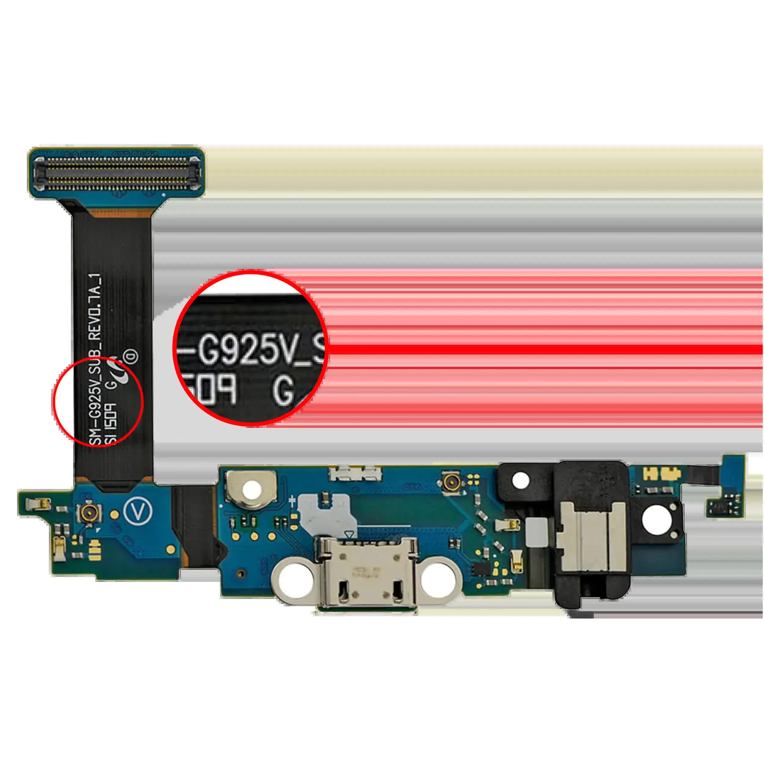 Ladebuchse Flexkabel für Samsung Galaxy S6 Edge (G925V) (Verizon)