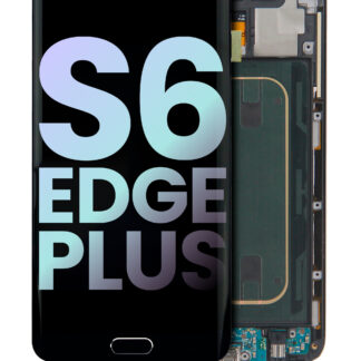 LCD Display mit Rahmen für Samsung Galaxy S6 Edge Plus (Service Pack) (Verizon) (Black Sapphire (Schwarz))