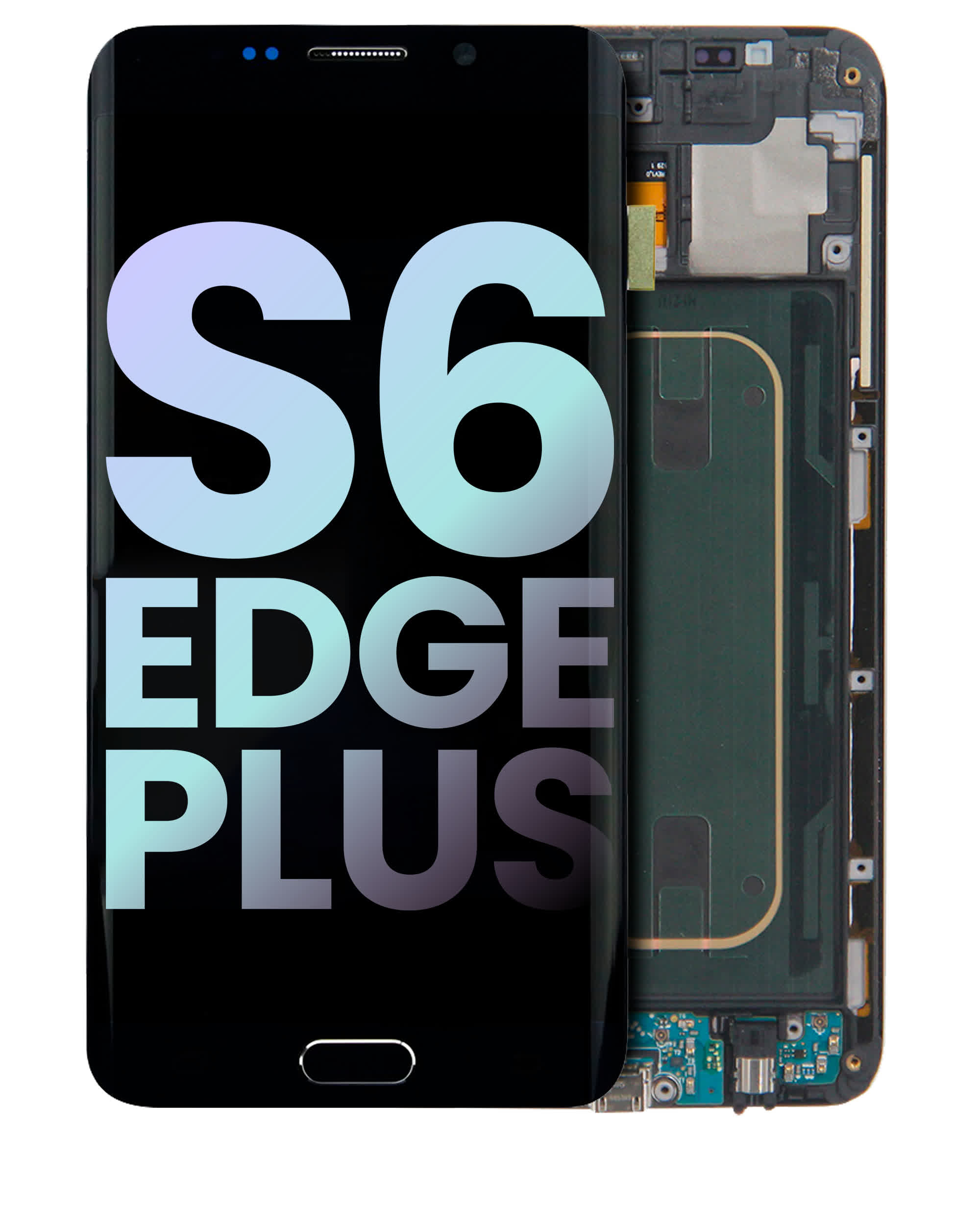 LCD Display mit Rahmen für Samsung Galaxy S6 Edge Plus (Service Pack) (Verizon) (Black Sapphire (Schwarz))