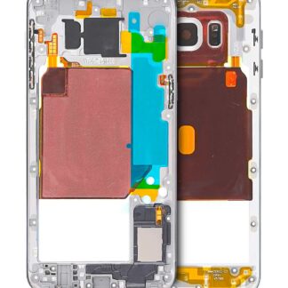 Mittelrahmen für Samsung Galaxy S6 Edge Plus (mit Kleinteilen) (White Pearl)