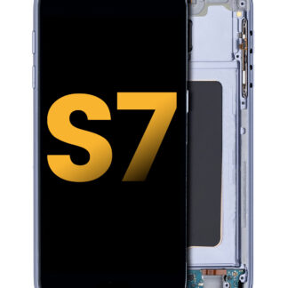 OLED Display mit Rahmen für Samsung Galaxy S7 (professionell aufgearbeitet) (All US Models) (Black Onyx)