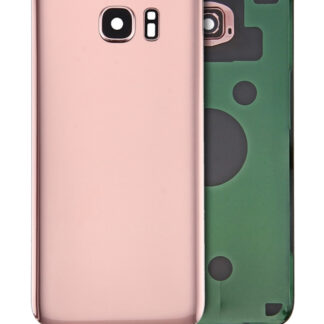 Rückdeckelglas mit Kameraglas für Samsung Galaxy S7 Edge (Service Pack) (Rose Pink)