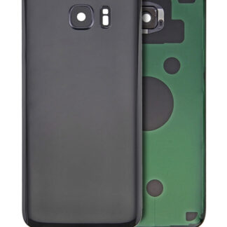 Rückdeckelglas mit Kameraglas für Samsung Galaxy S7 Edge (Service Pack) (Black (Schwarz))