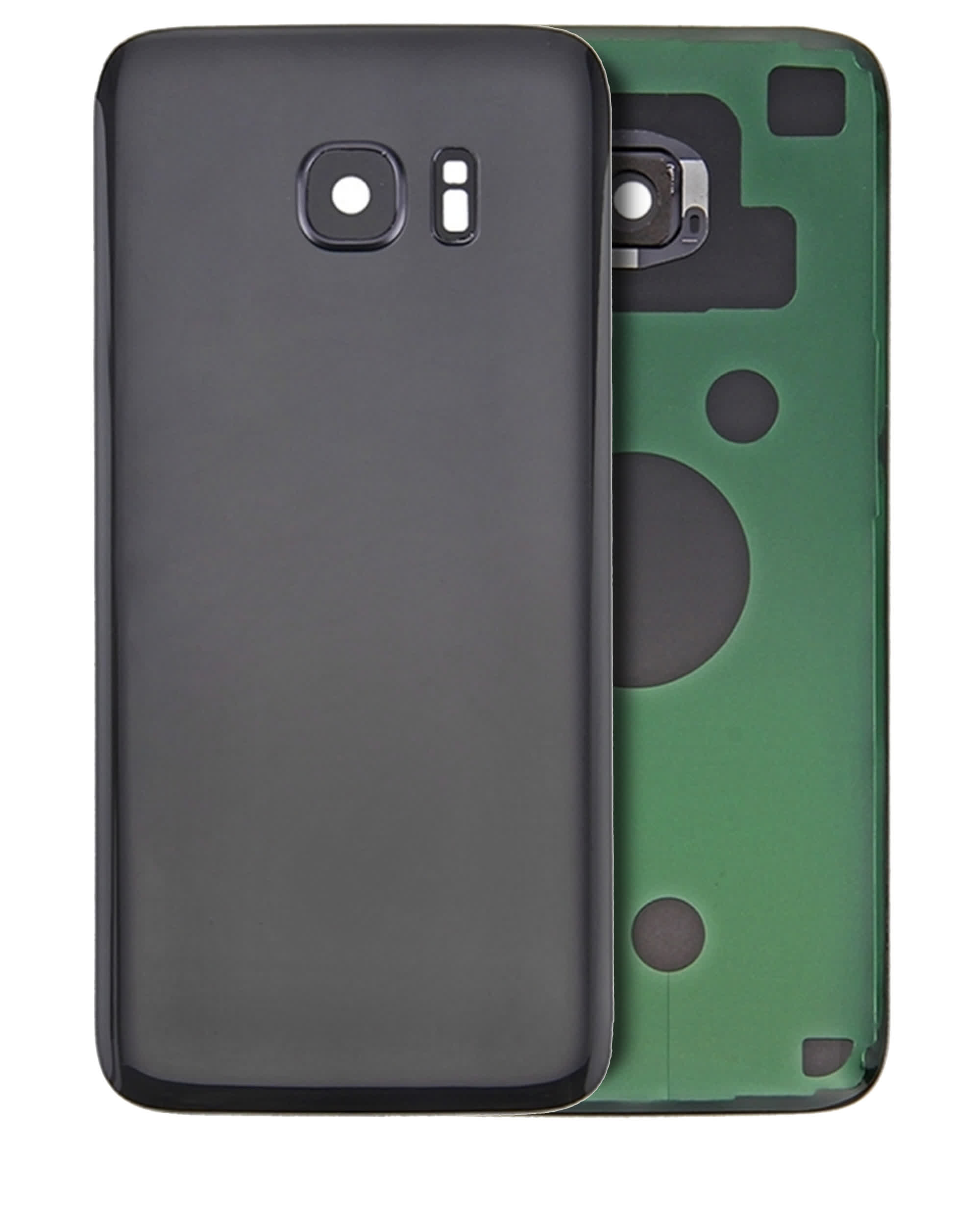 Rückdeckelglas mit Kameraglas für Samsung Galaxy S7 Edge (Service Pack) (Black (Schwarz))