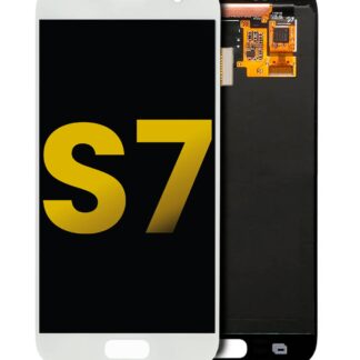 OLED Display ohne Rahmen für Samsung Galaxy S7 (professionell aufgearbeitet) (White Pearl)