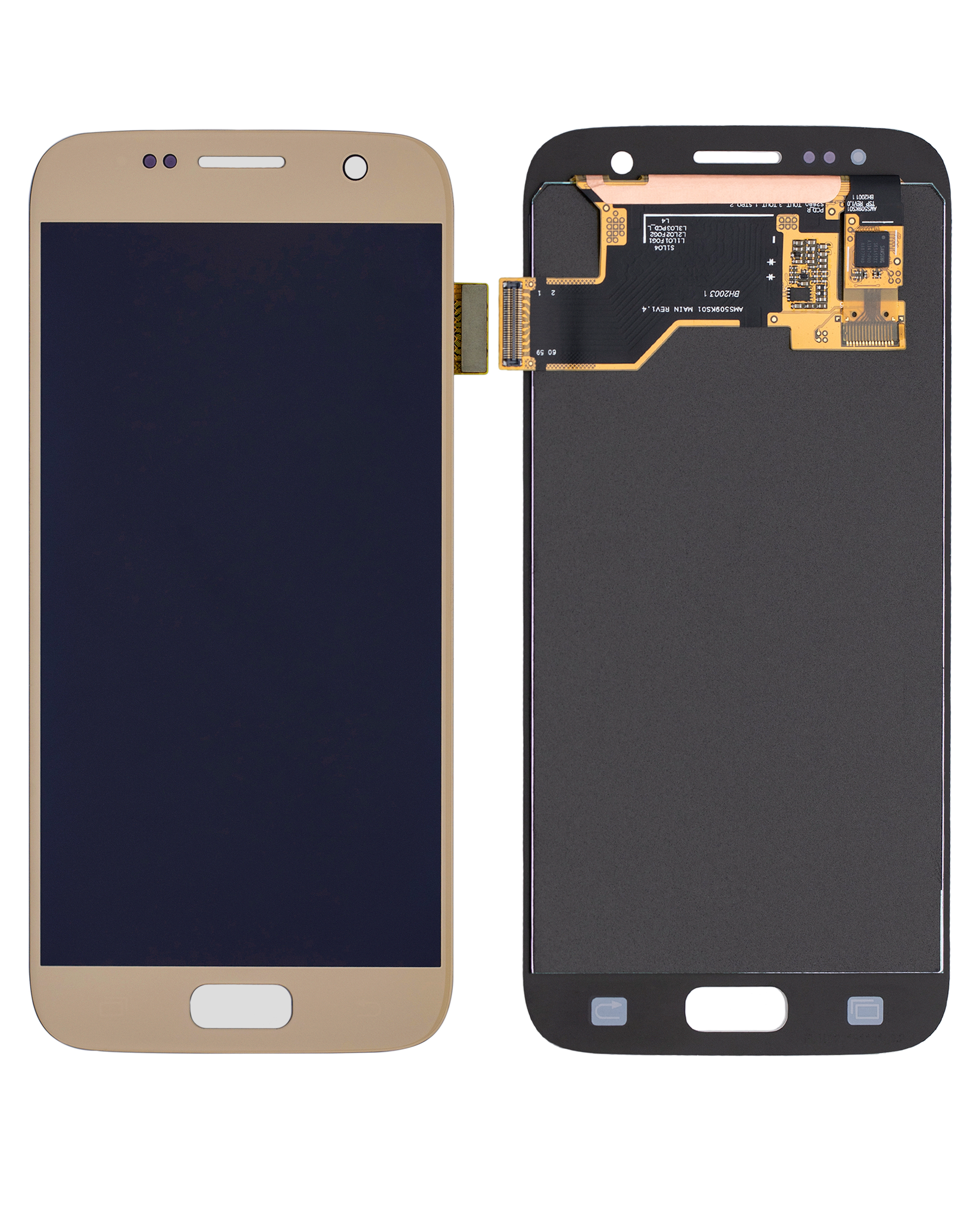 OLED Display ohne Rahmen für Samsung Galaxy S7 (professionell aufgearbeitet) (Gold Platinum) – Bild 2