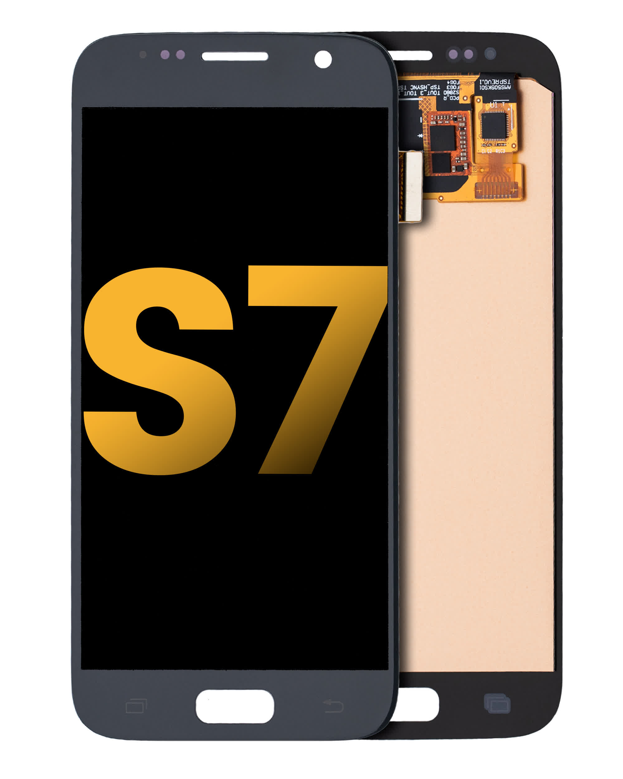 OLED Display ohne Rahmen für Samsung Galaxy S7 (professionell aufgearbeitet) (Black Onyx)