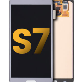 OLED Display ohne Rahmen für Samsung Galaxy S7 (professionell aufgearbeitet) (Silver Titanium)