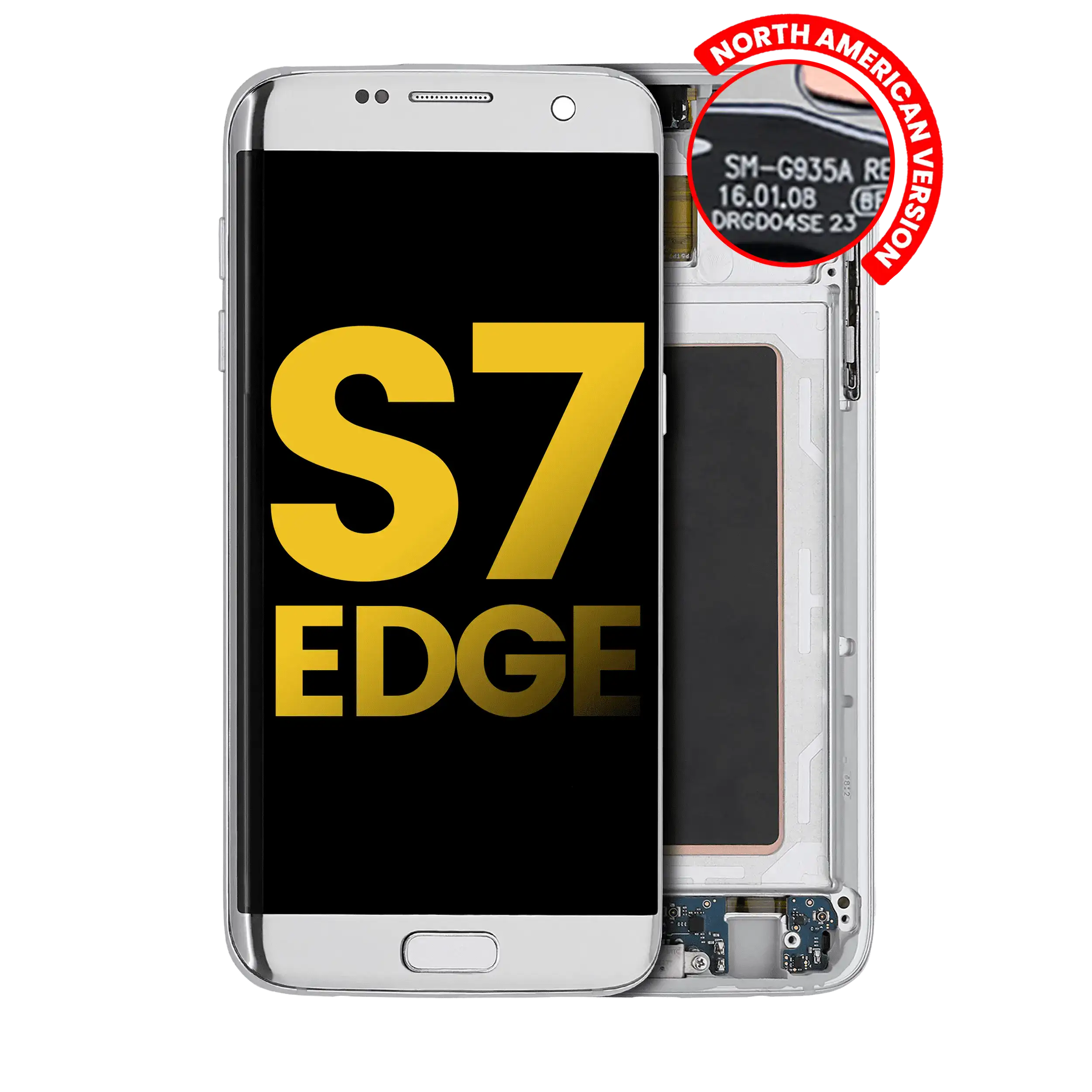 OLED Display mit Rahmen für Samsung Galaxy S7 Edge (International / G935F) (professionell aufgearbeitet) (Black Onyx) – Bild 5