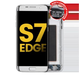 OLED Display mit Rahmen für Samsung Galaxy S7 Edge G935A (North American Version) (professionell aufgearbeitet) (Silver (Silber))