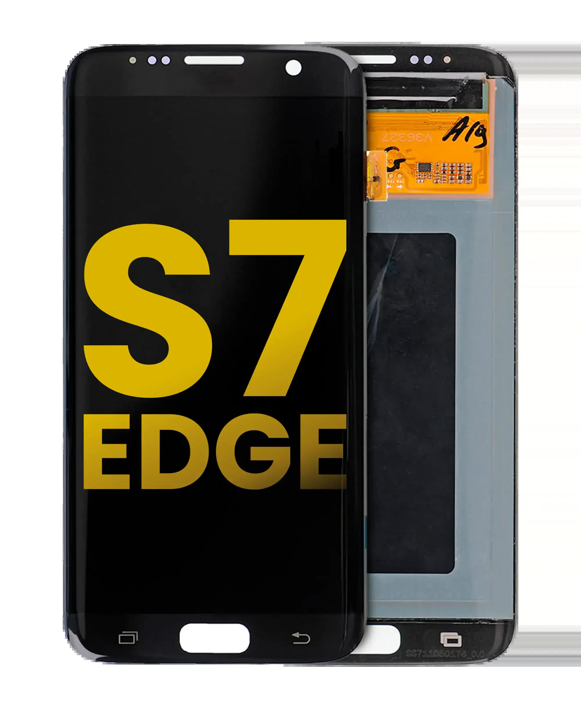 OLED Display ohne Rahmen für Samsung Galaxy S7 Edge (alle Modelle) (professionell aufgearbeitet) (Black (Schwarz))