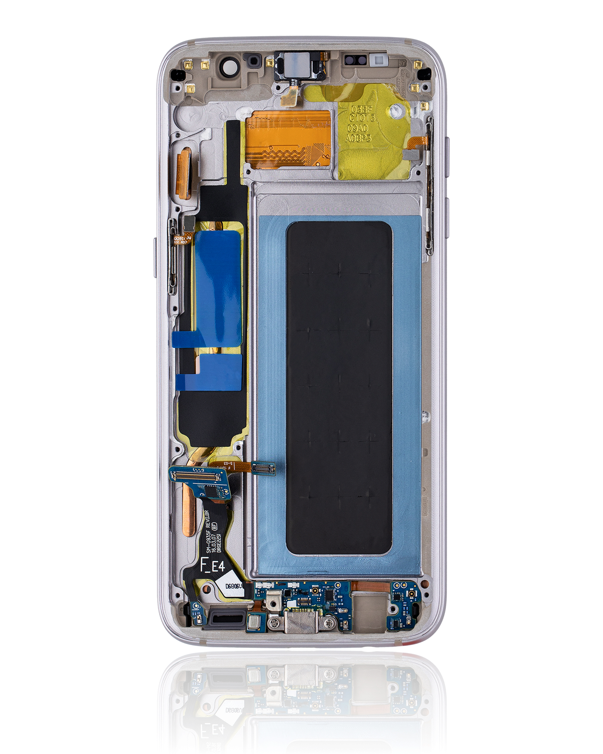 OLED Display mit Rahmen für Samsung Galaxy S7 Edge (International / G935F) (professionell aufgearbeitet) (Gold Platinum) – Bild 3