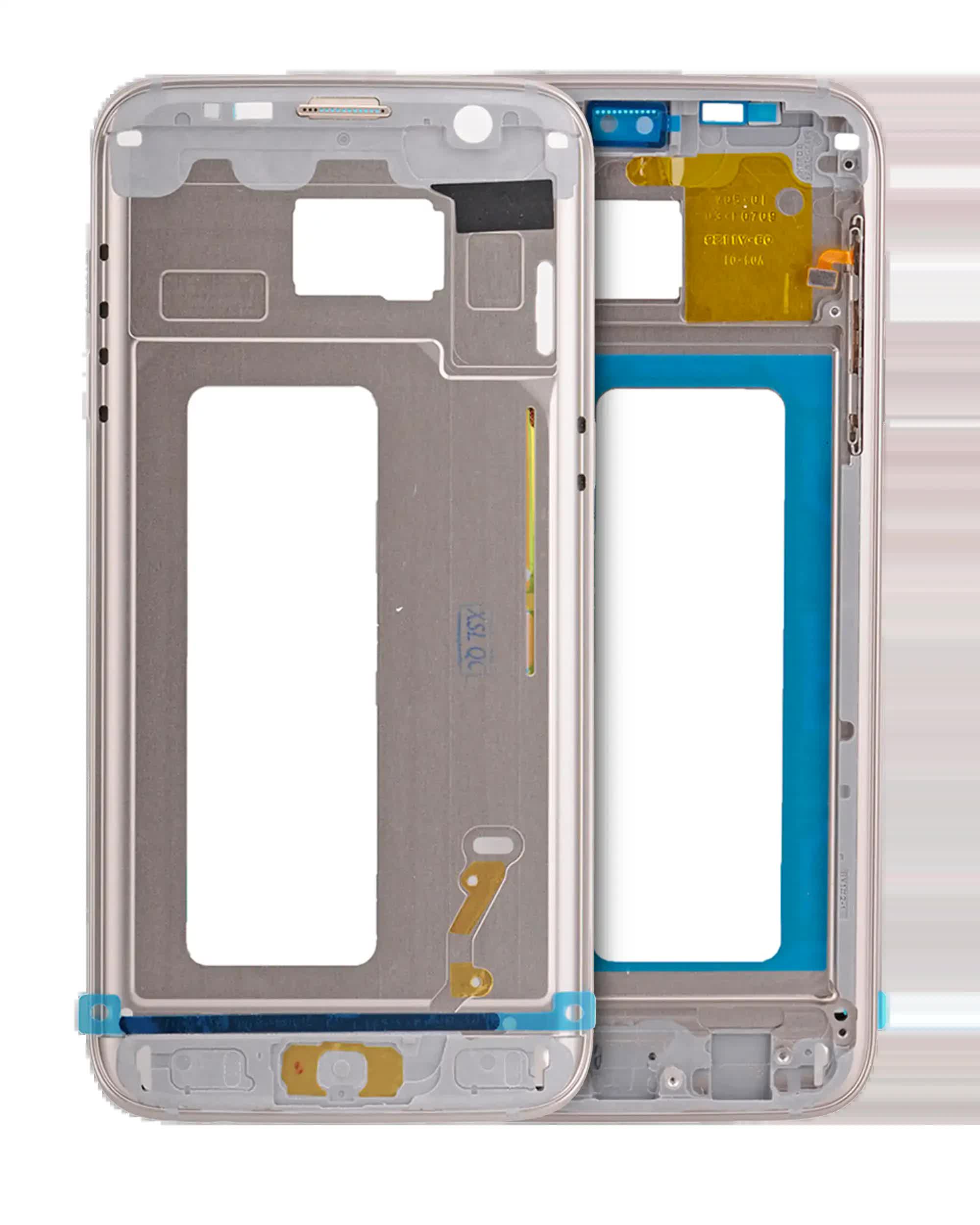Mittelrahmen für Samsung Galaxy S7 Edge (mit Kleinteilen) (Gold)