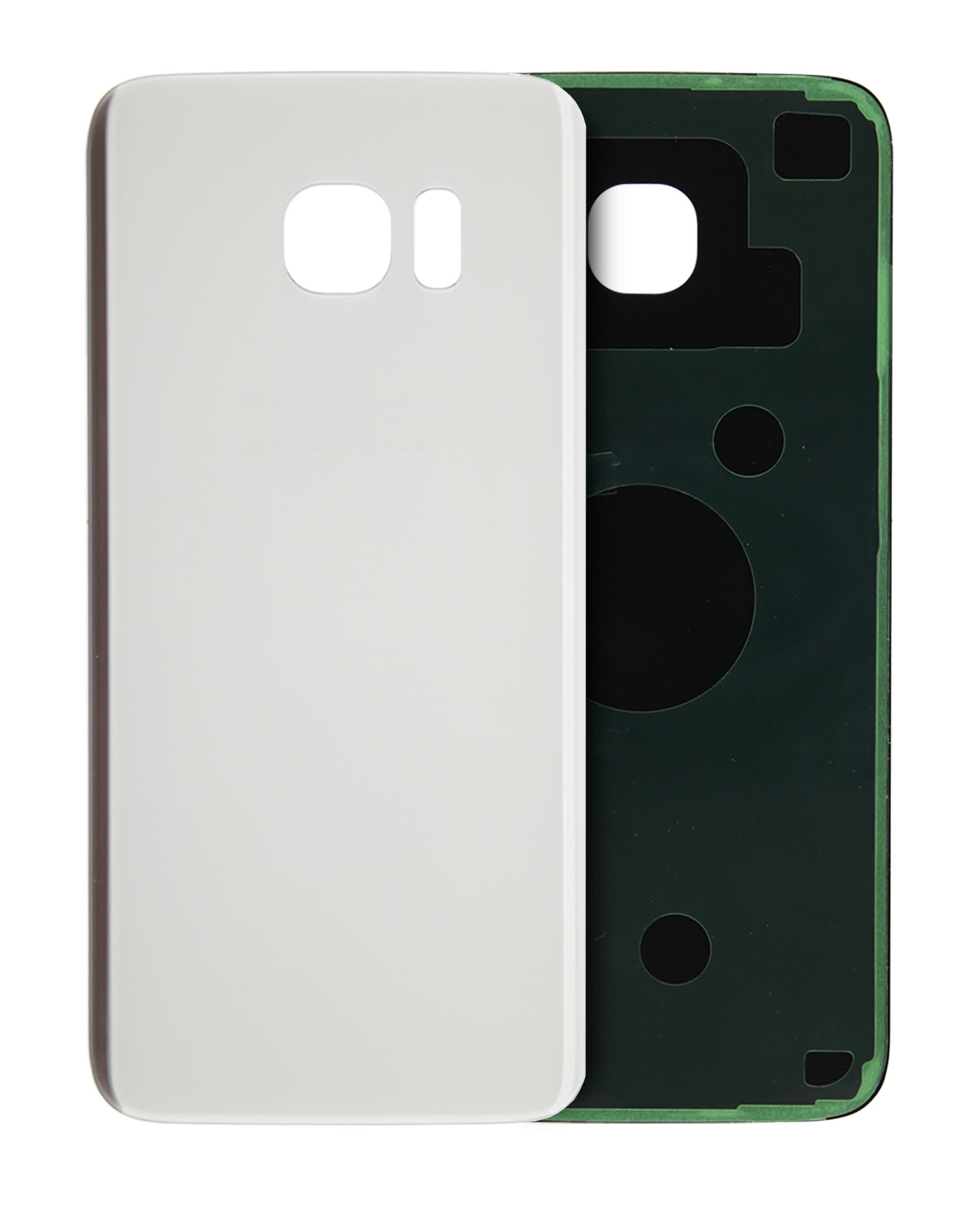 Rückdeckelglas für Samsung Galaxy S7 Edge (ausgebautes Originalteil: Grade A) (Silver (Silber))