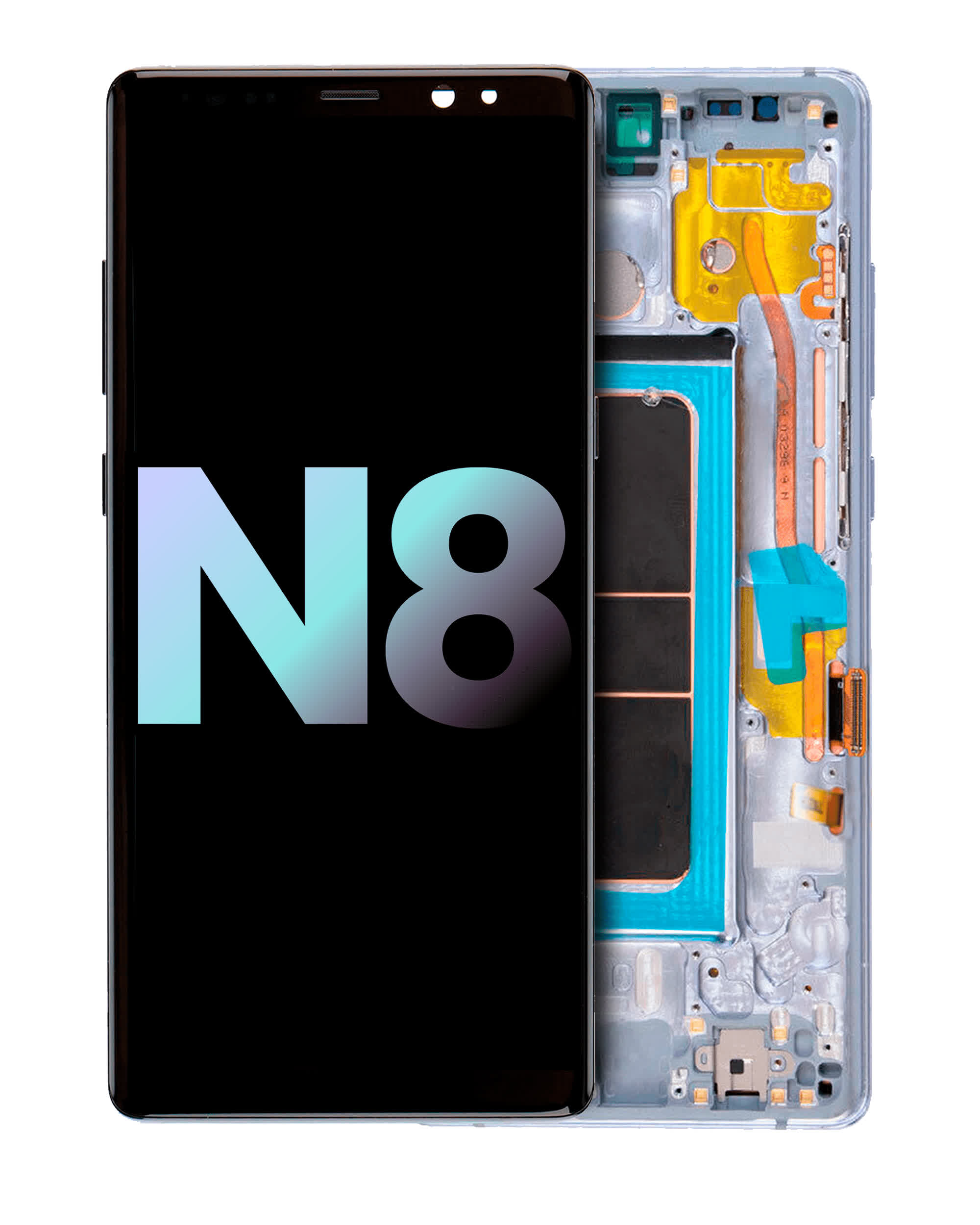 OLED Display mit Rahmen für Samsung Galaxy Note 8 (Service Pack) (Orchid Gray)