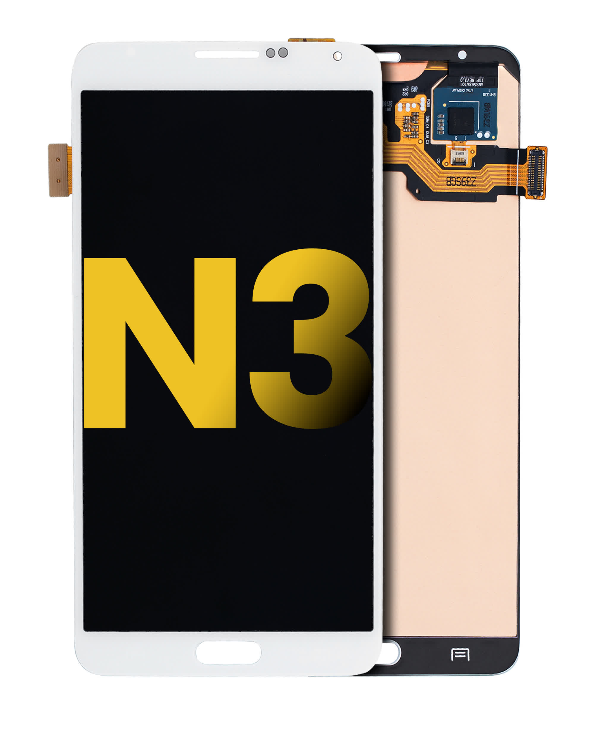 OLED Display ohne Rahmen für Samsung Galaxy Note 3 (professionell aufgearbeitet) (alle Modelle) (White (Weiß))