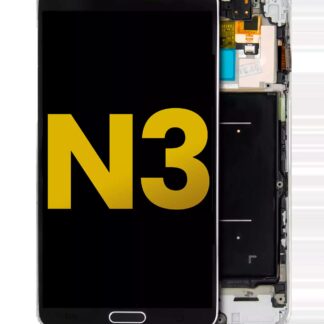 OLED Display mit Rahmen für Samsung Galaxy Note 3 (professionell aufgearbeitet) (Verizon / Sprint) (Black (Schwarz))