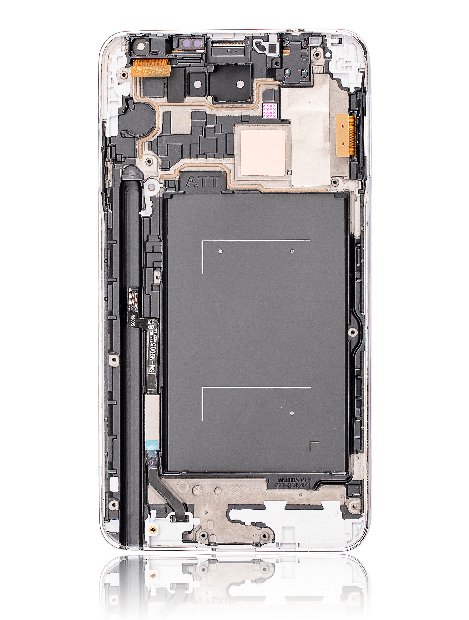 OLED Display mit Rahmen für Samsung Galaxy Note 3 (professionell aufgearbeitet) (AT&T / T-Mobile) (White (Weiß)) – Bild 4