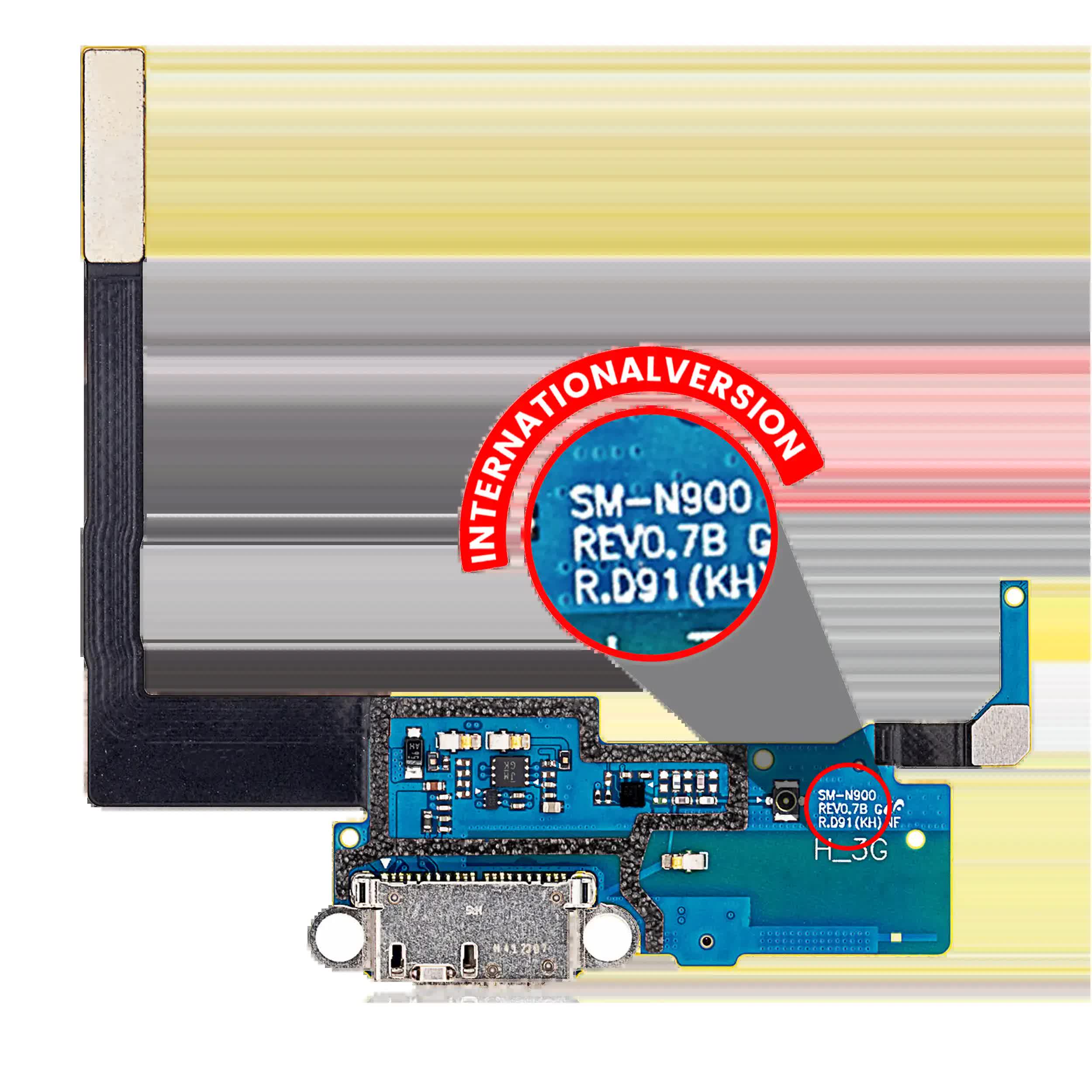 Ladebuchse Flexkabel für Samsung Galaxy Note 3 (N900 / N9002) (International Version)