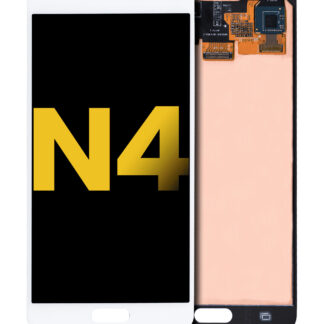 OLED Display ohne Rahmen für Samsung Galaxy Note 4 (professionell aufgearbeitet) (White (Weiß))