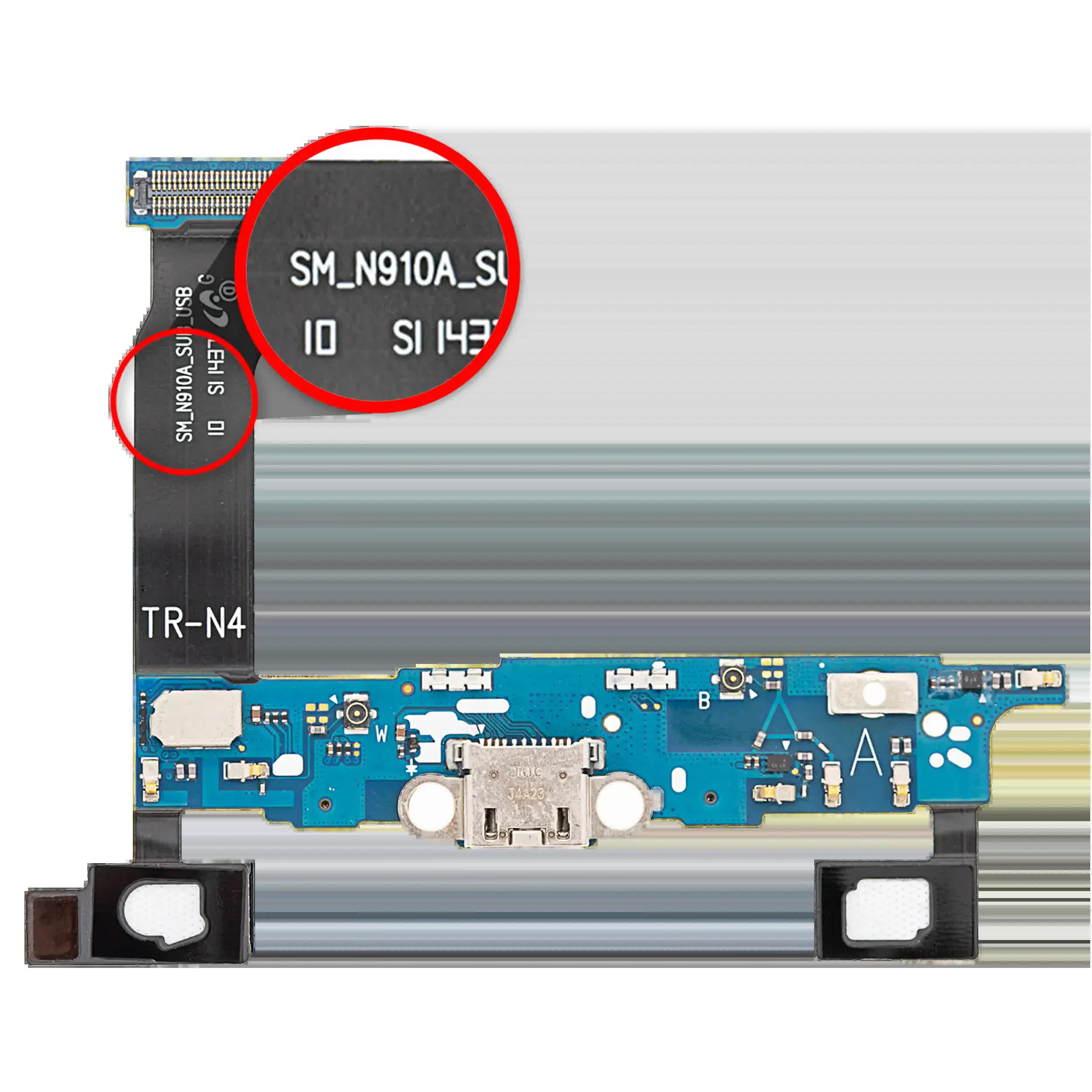 Ladebuchse Flexkabel für Samsung Galaxy Note 4 (N910A) (AT&T)