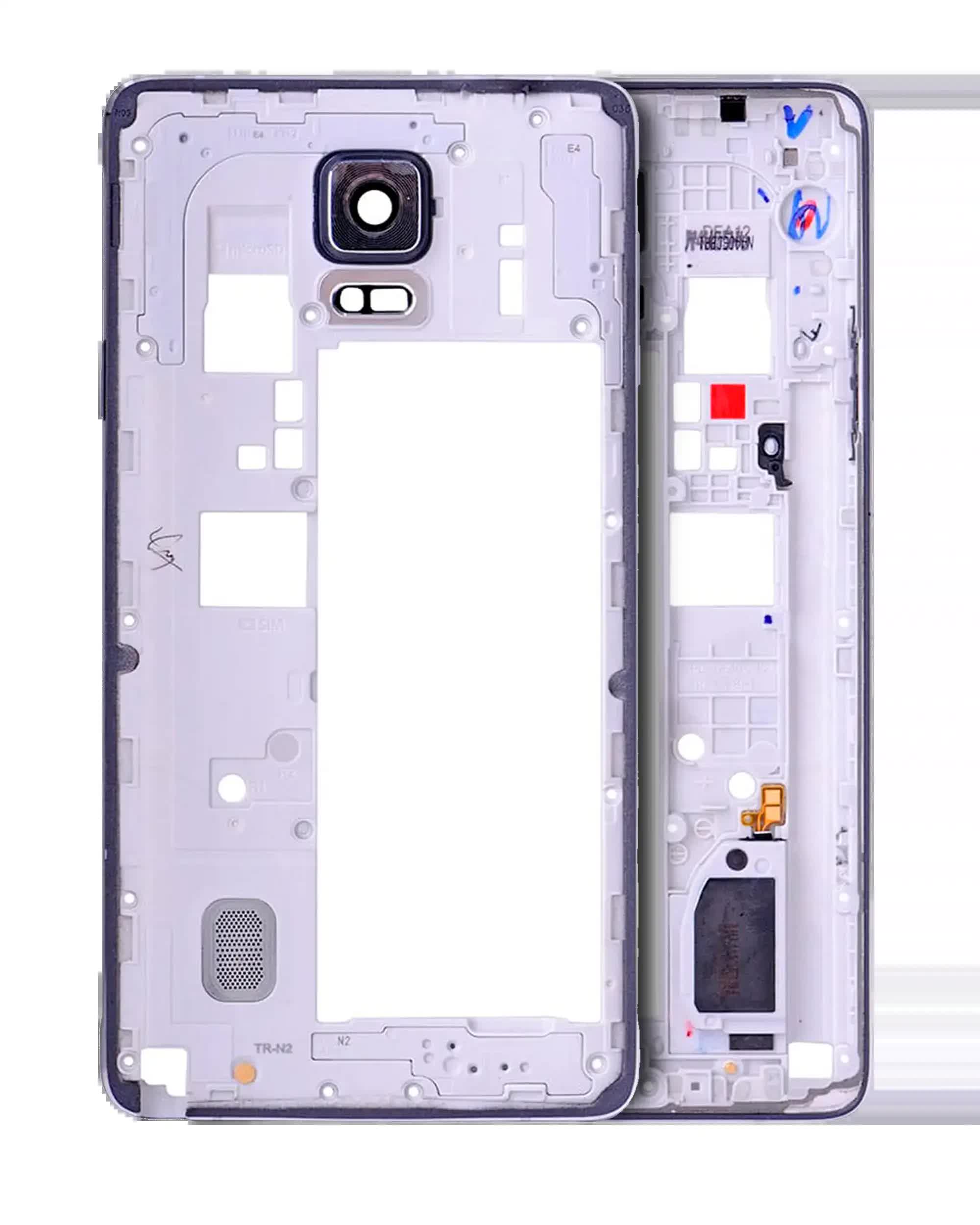 Mittelrahmen für Samsung Galaxy Note 4 (mit Kleinteilen) (White (Weiß))